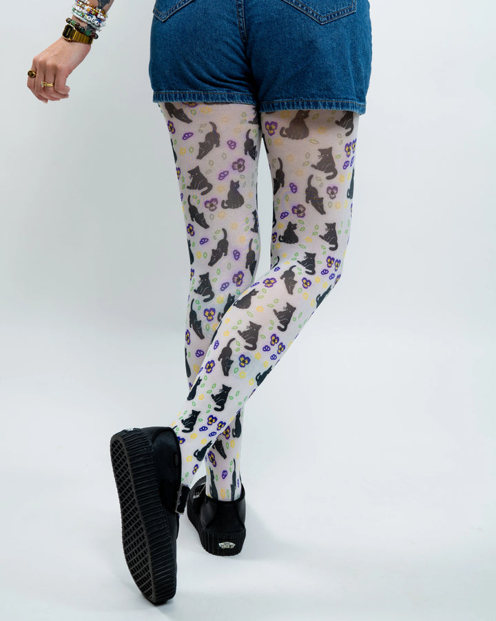 Meowin' Around Tights