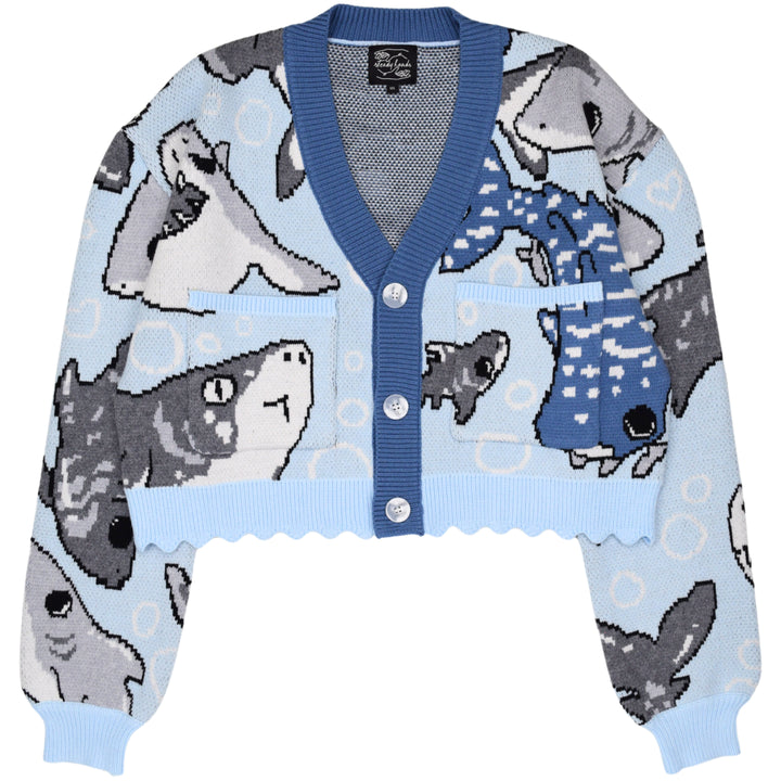 Cropped Shark Week Cardigan