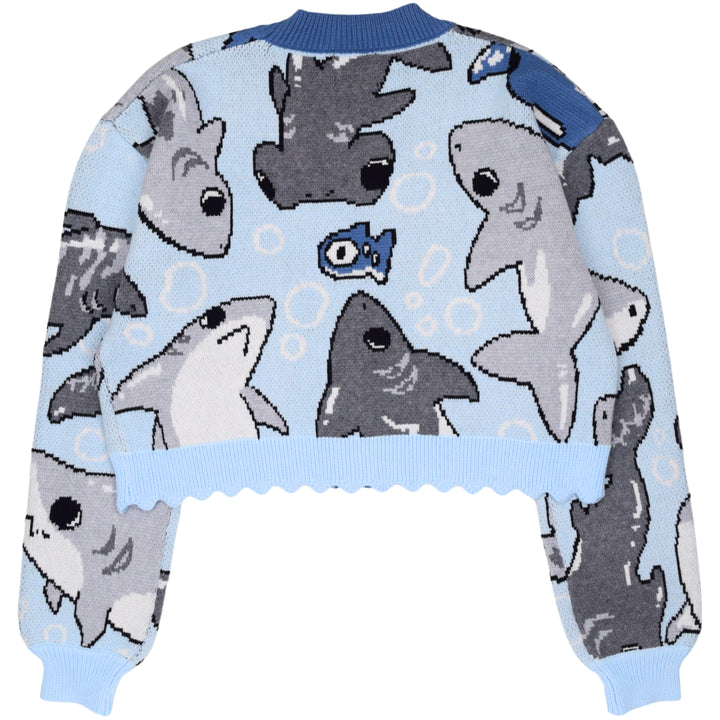 Cropped Shark Week Cardigan