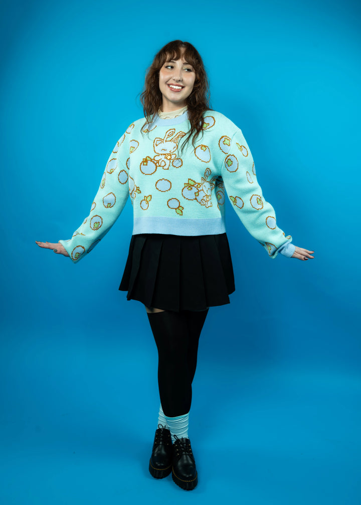 Cropped Baby Aisha Blueberry Sweater