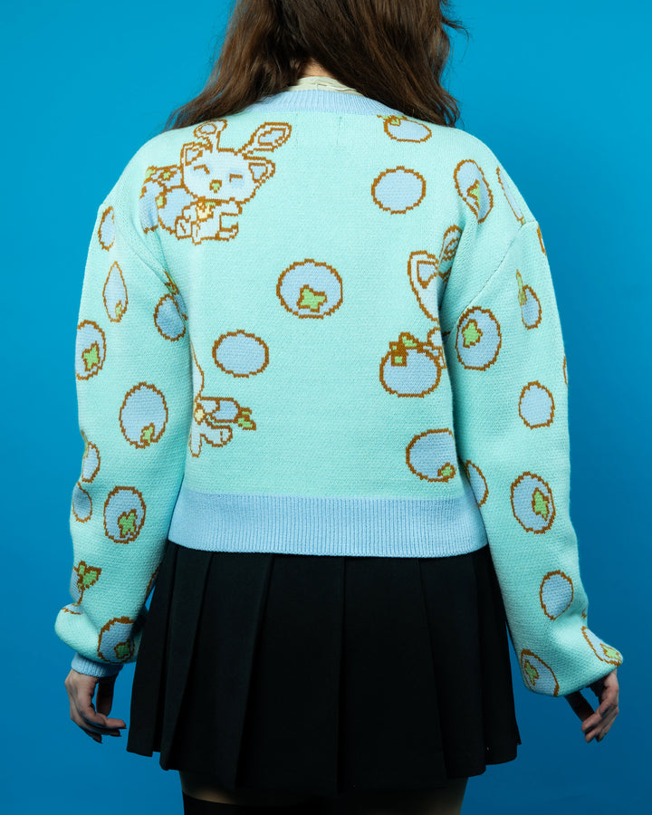 Cropped Baby Aisha Blueberry Sweater