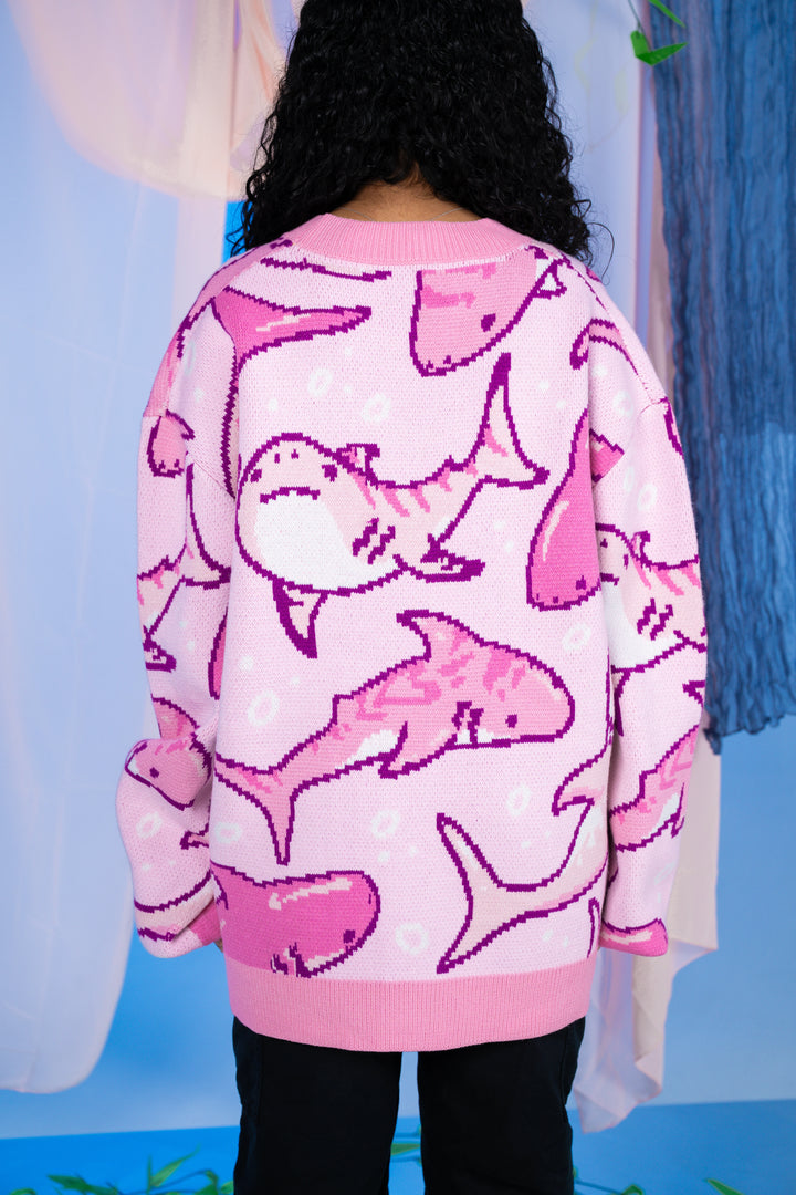 Pink Shark Cardigan