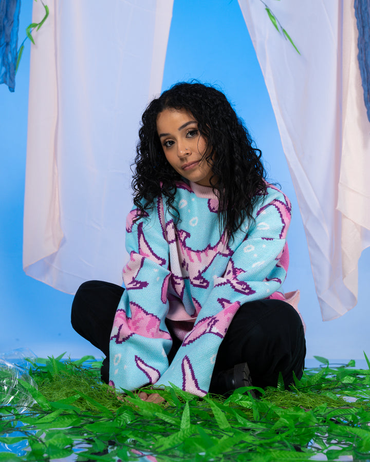 Pink Shark Sweater