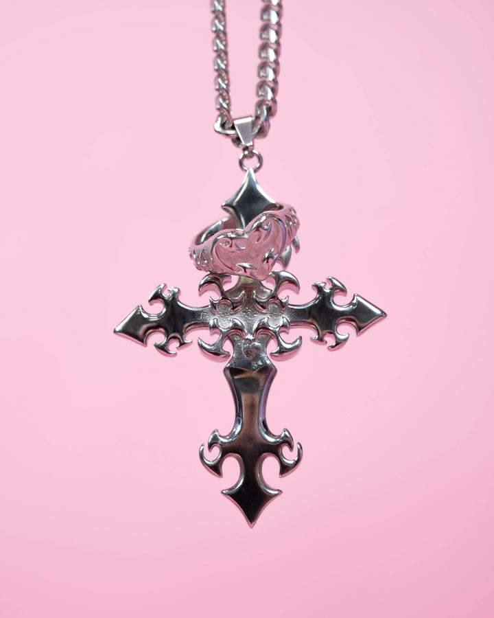 Cyber Cross Necklace