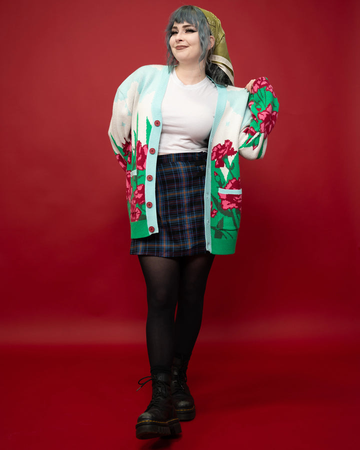 Carnation Flower Cardigan