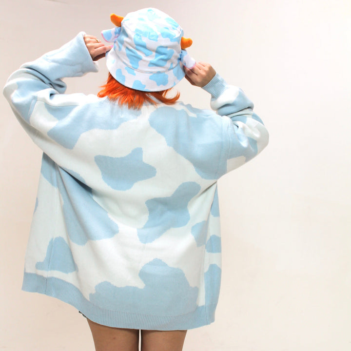 Baby Blue Cow Bucket Hat