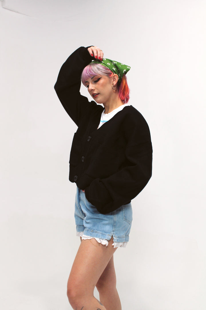 Cropped Advanced Darkness Cardigan