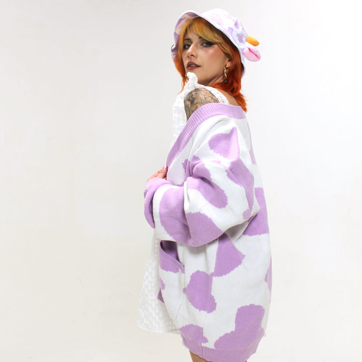 Lilac Cow Bucket Hat