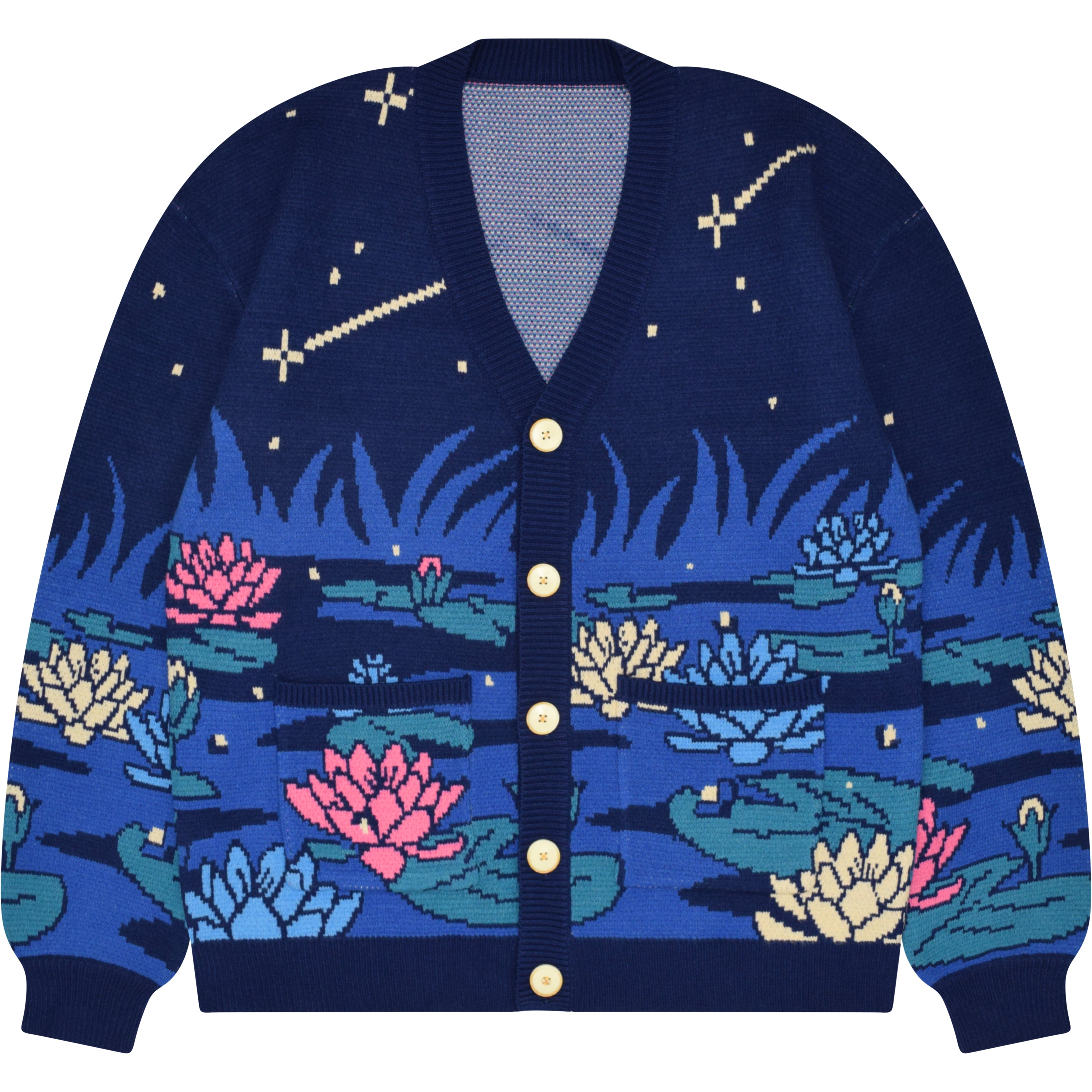 【 新品 】 amachi. Waterscape Hand Cardigan Water Lily Cardigan – Steady Hands