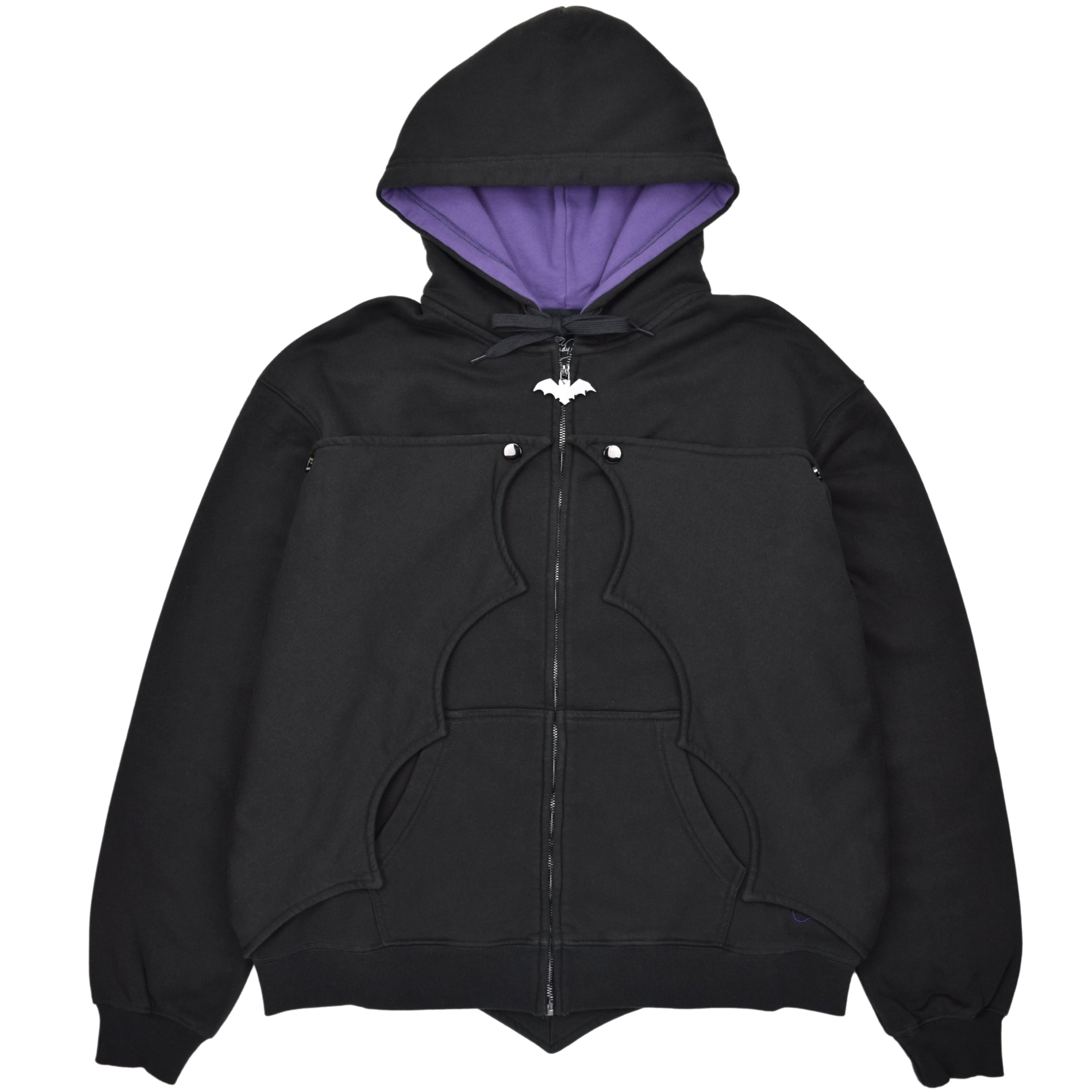 Tie.Me wings lace zip hoodie-BLACK レース Tie.Me wings lace zip hoodie-BLACK レース Lace Zipped Hoodie