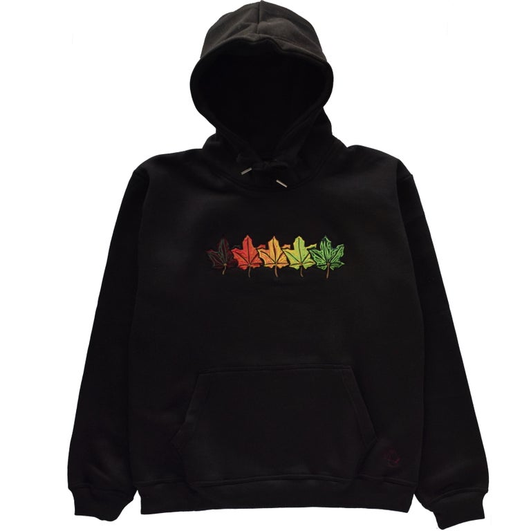 Black Leaves Hoodie Steady Hands