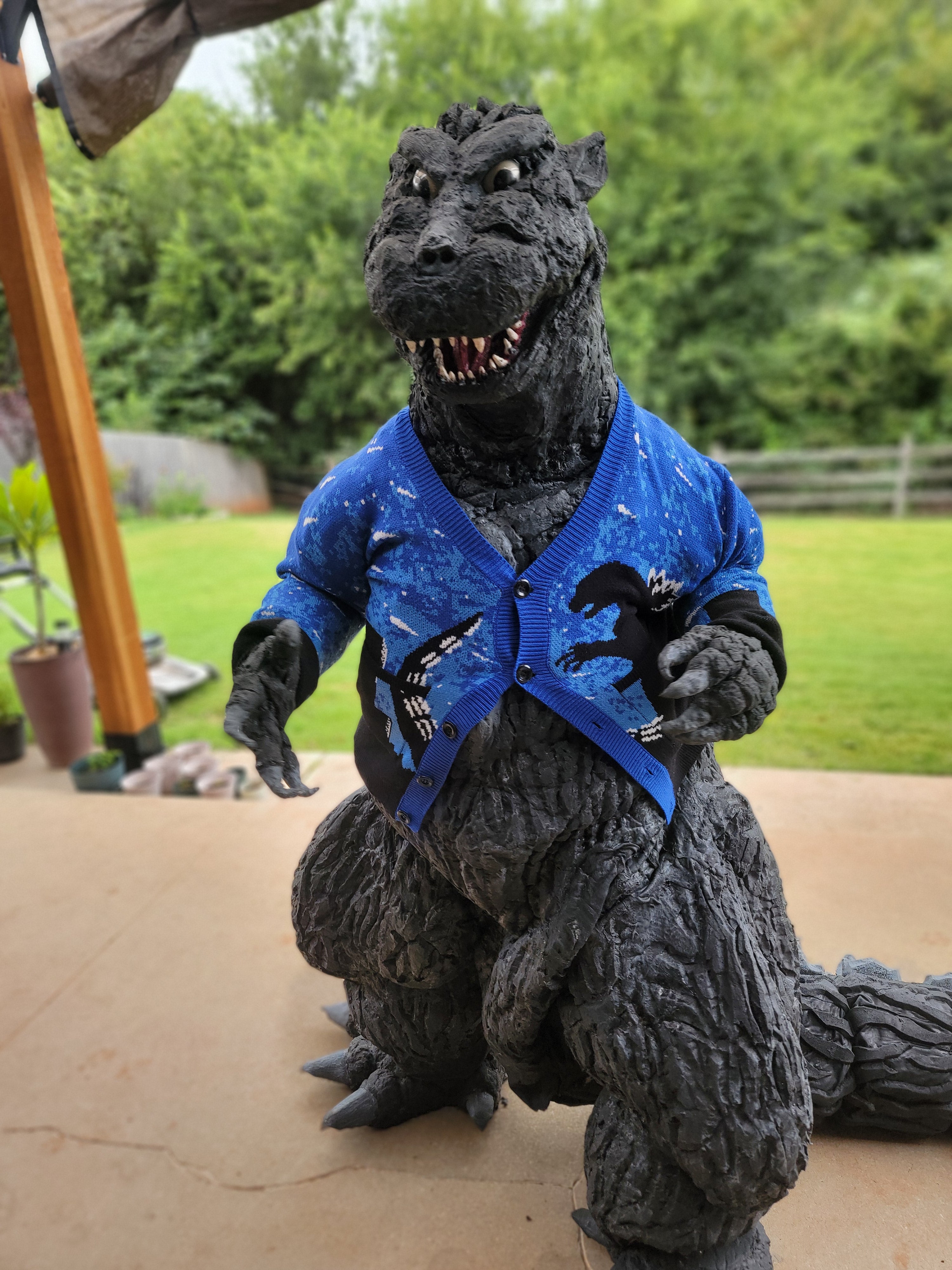 Godzilla Silhouette Cardigan – Steady Hands