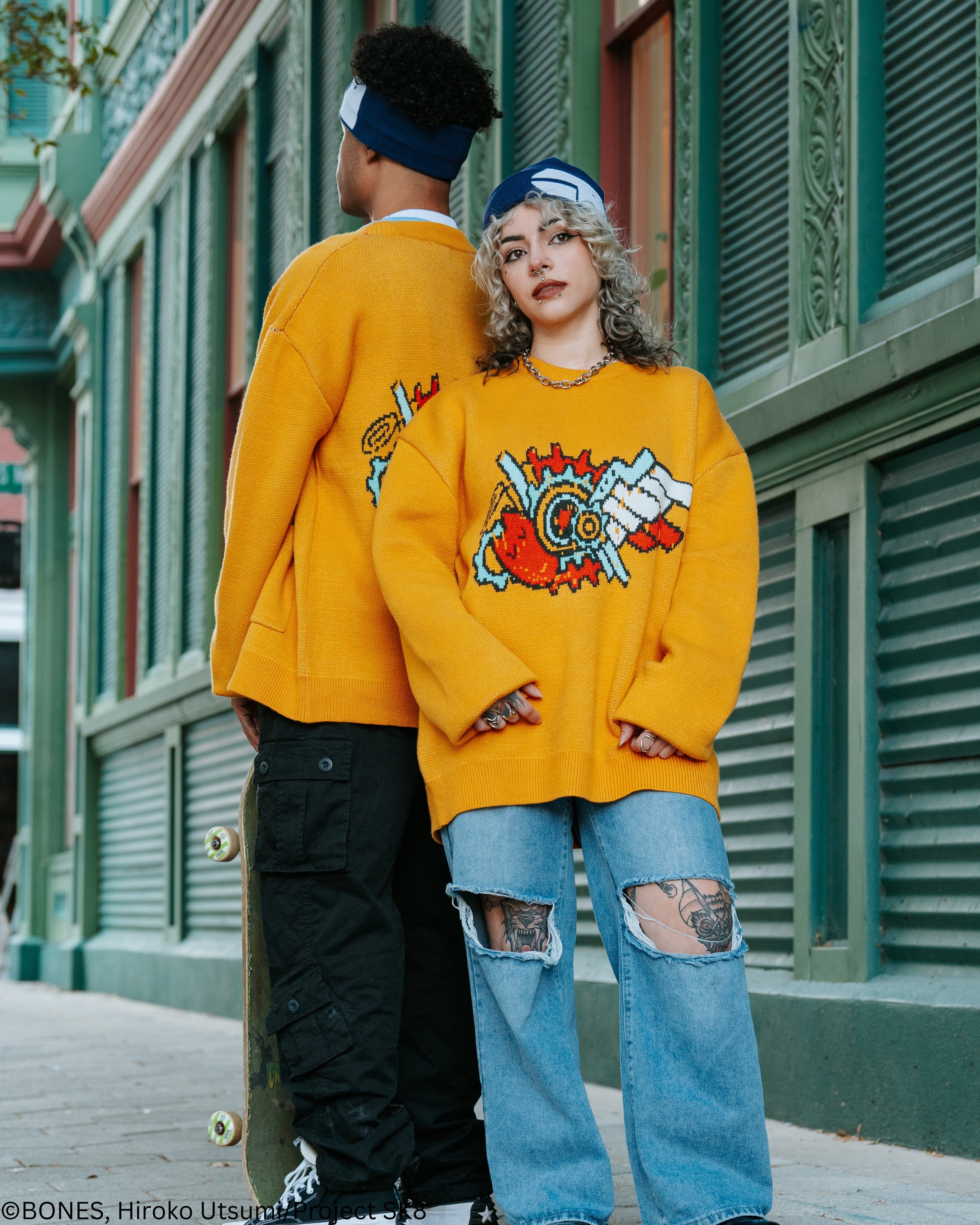 ★最終BackLogo SweaterCheckerboard★ Reki Sk8board Sweater – Steady Hands