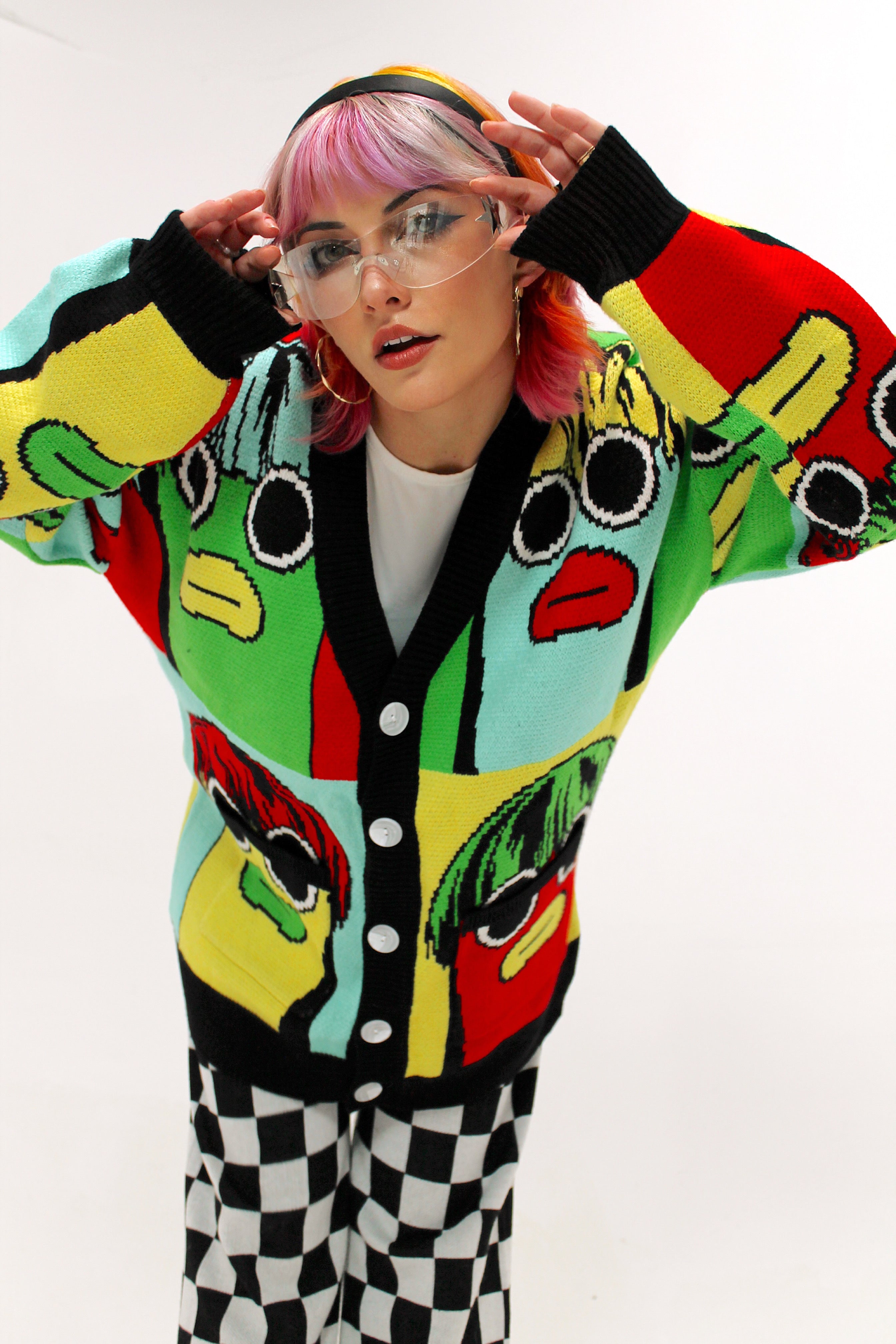 Nobody Sausage Pop Art Cardigan – Steady Hands
