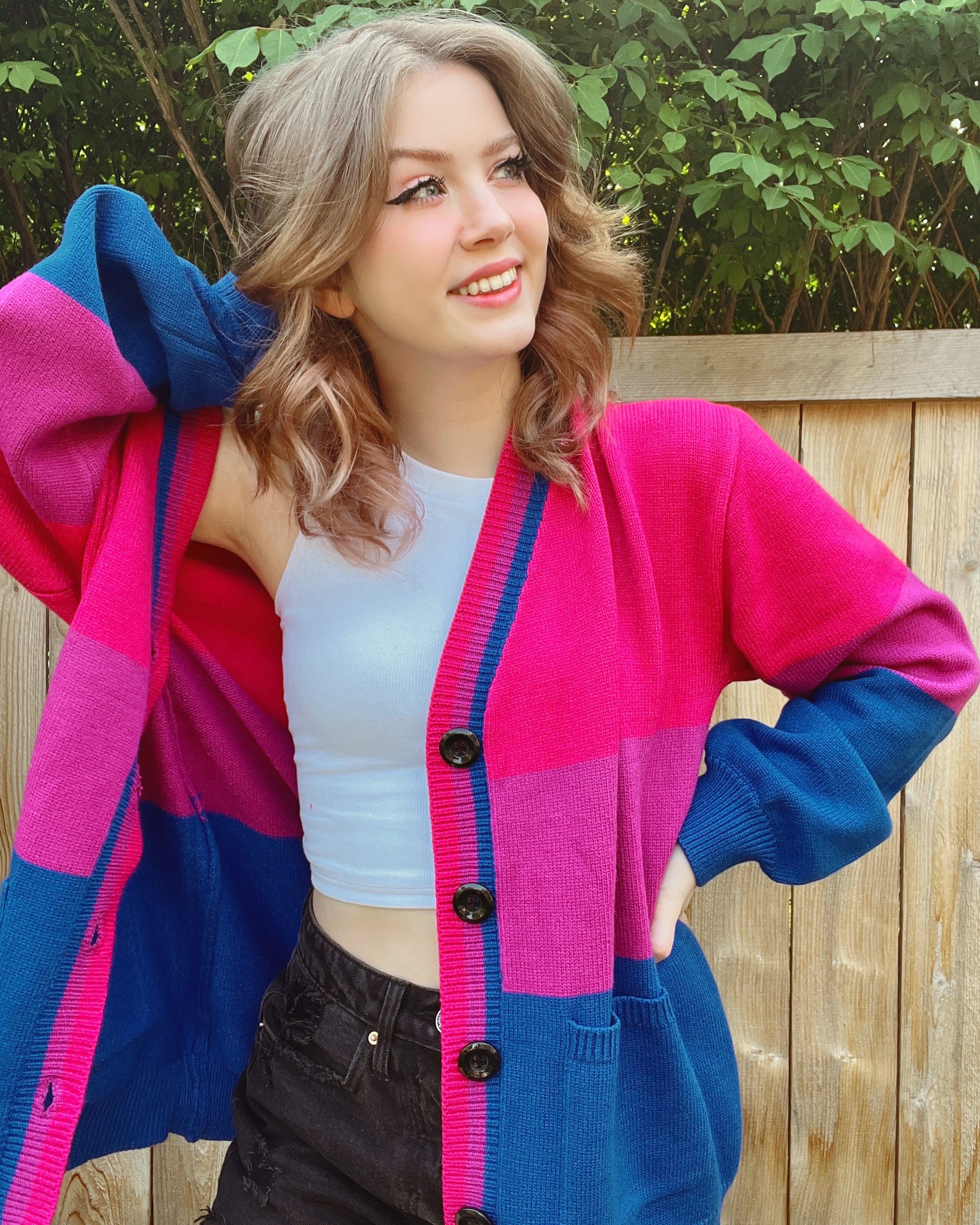 Bi Pride Cardigan – Steady Hands