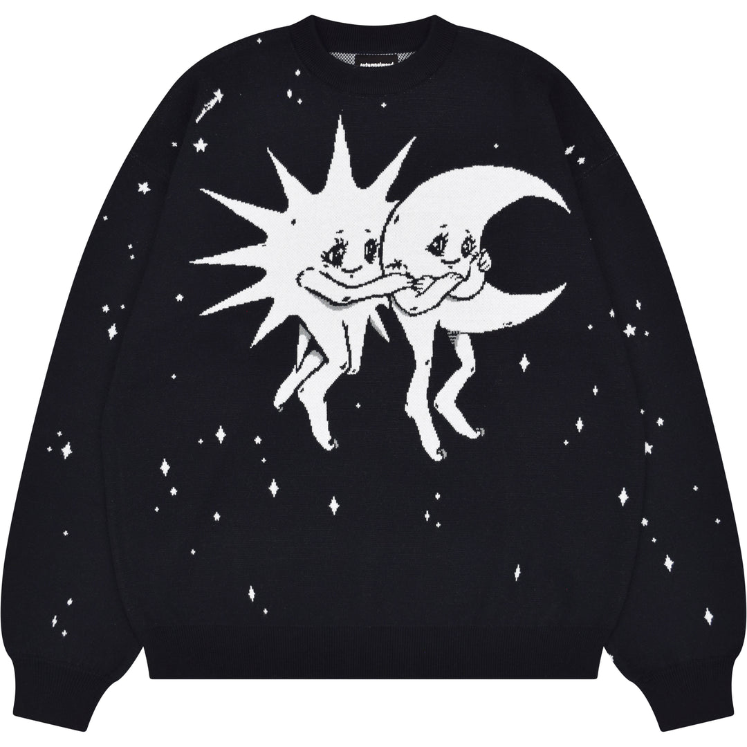 B&W Sun & Moon Sweater
