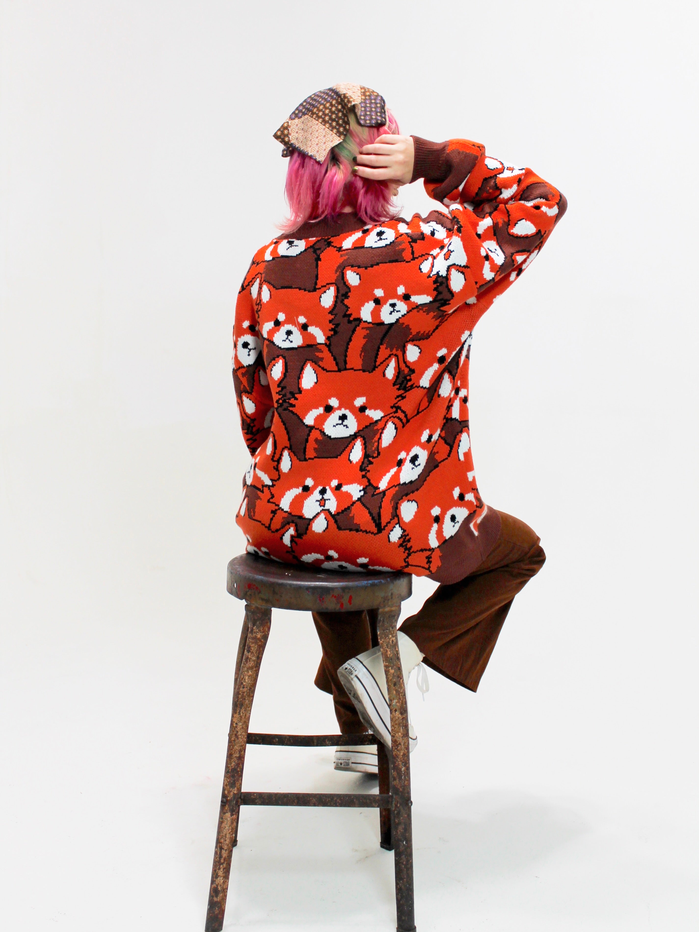 Left on Red Panda Cardigan – Steady Hands