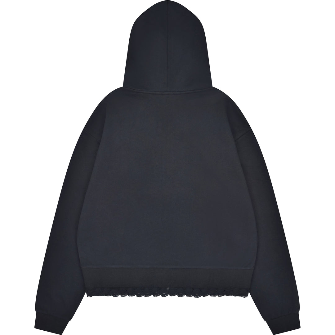 Basics Lace Zip Up Hoodie