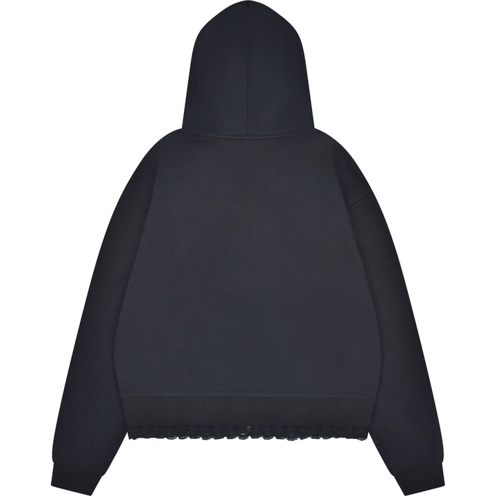 Basics Lace Zip Up Hoodie