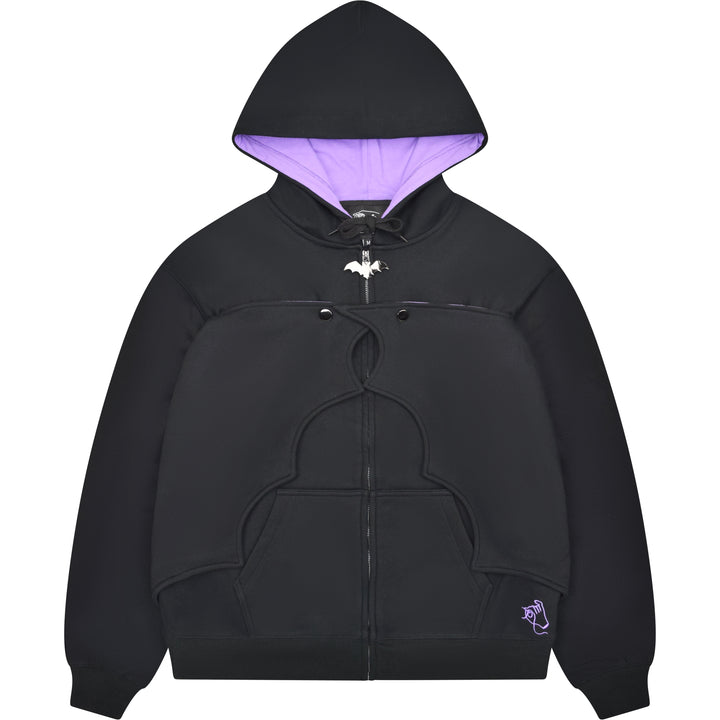 Bat Wing Zip Up Hoodie