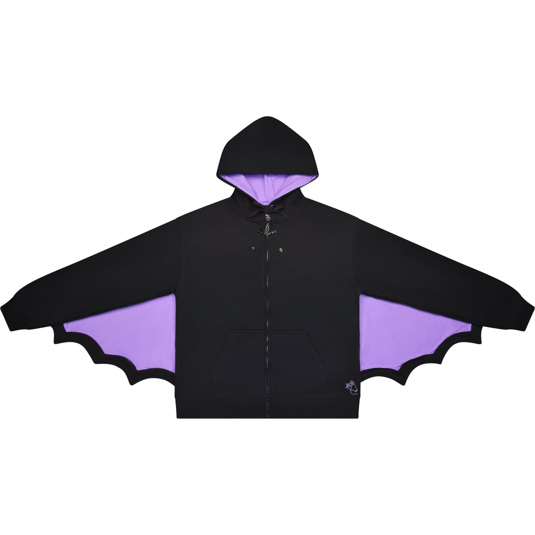 Bat Wing Zip Up Hoodie