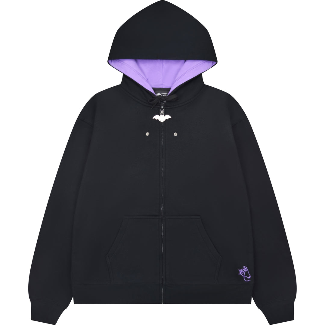 Bat Wing Zip Up Hoodie