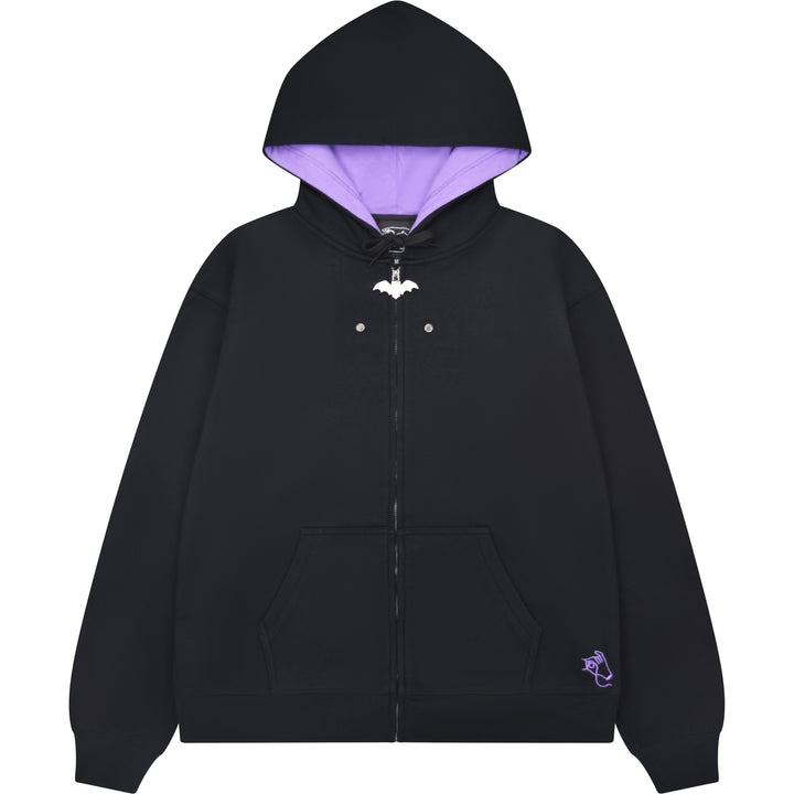 Bat Wing Zip Up Hoodie