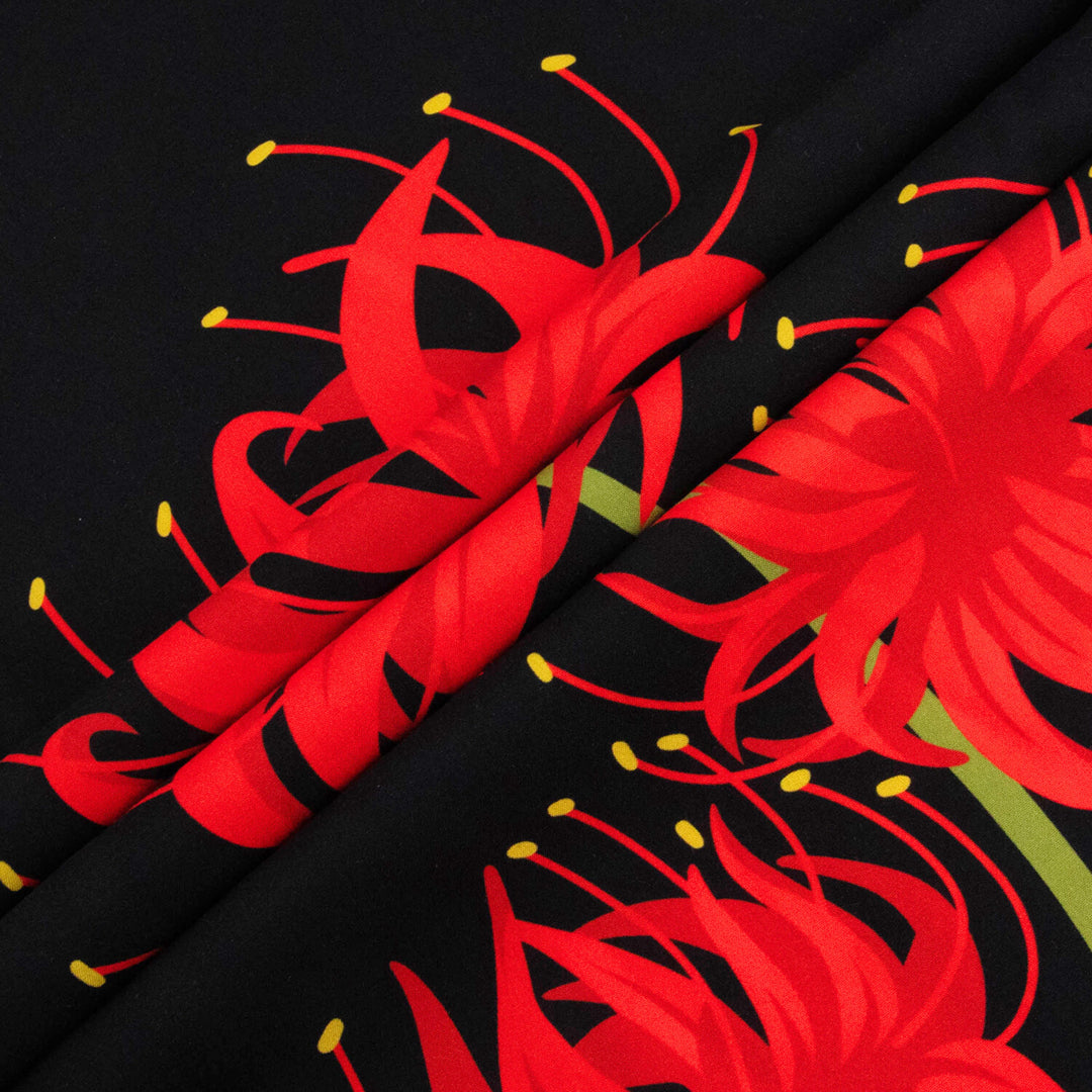 spider lily fabric Blue Spider Lily Button Up – Steady Hands