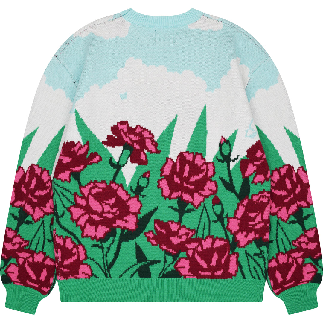 Carnation Flower Sweater