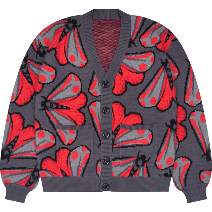 Cinnabar Moth Cardigan
