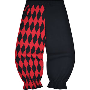 Crimson Harlequin Knit Pants