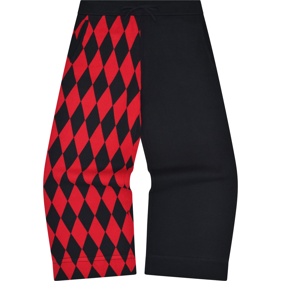 Crimson Harlequin Knit Pants