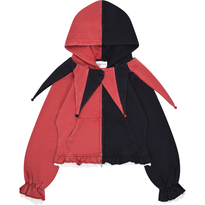 Crimson Jester Collar Hoodie