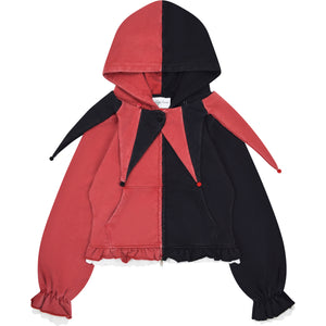 Crimson Jester Collar Hoodie