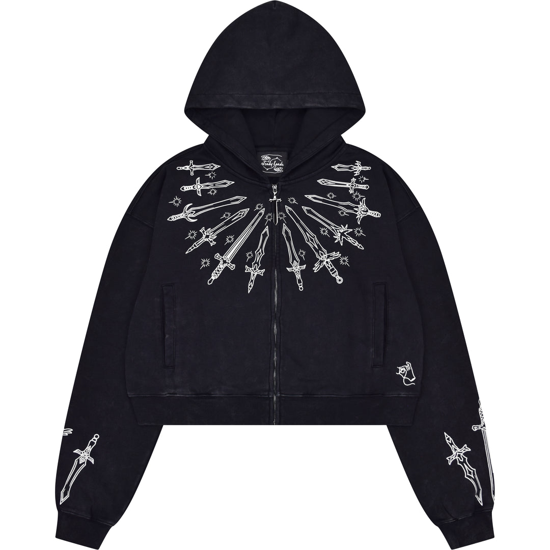 Cropped 10 Billion Swords Hoodie