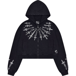 Cropped 10 Billion Swords Hoodie