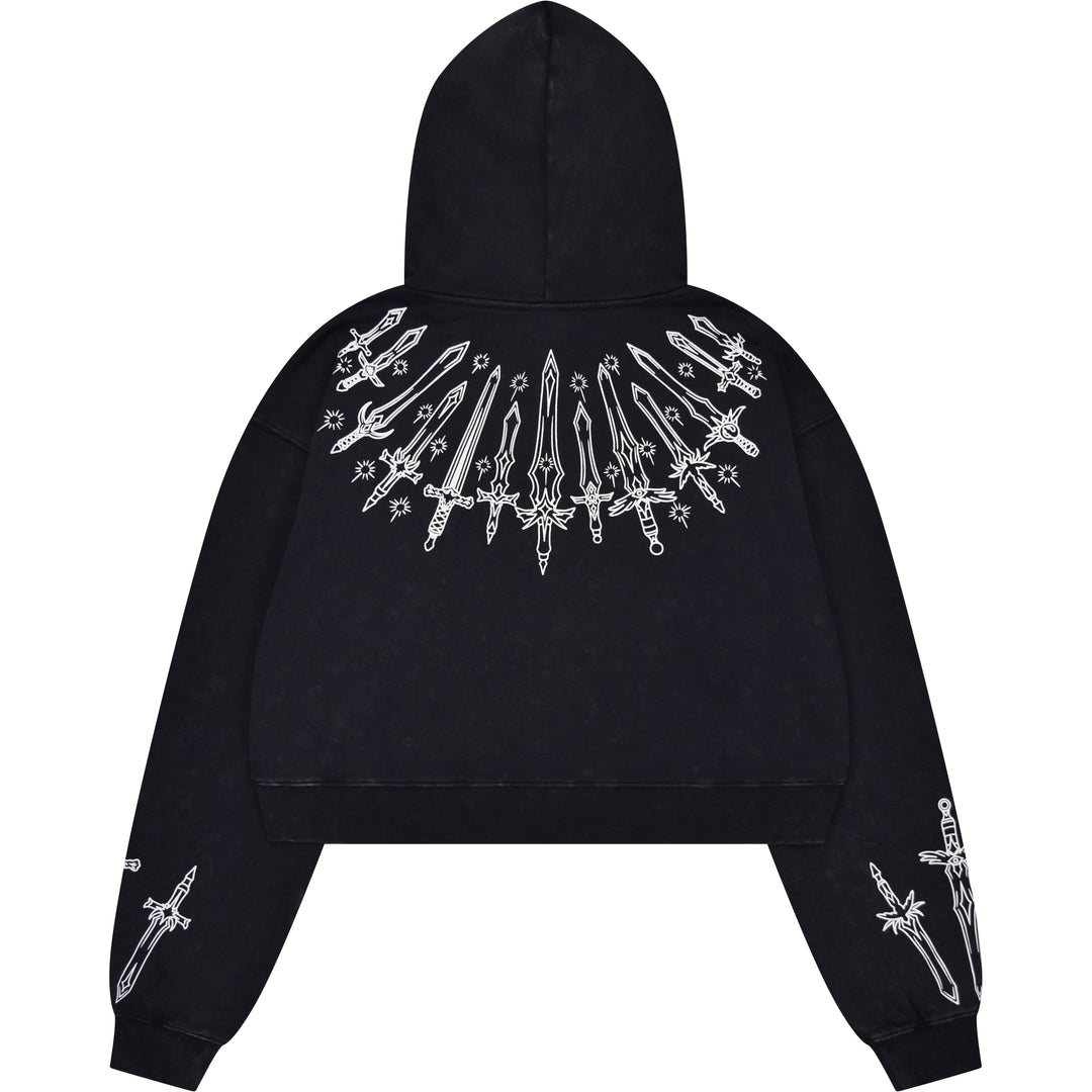 Cropped 10 Billion Swords Hoodie