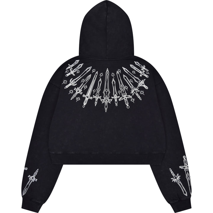 Cropped 10 Billion Swords Hoodie