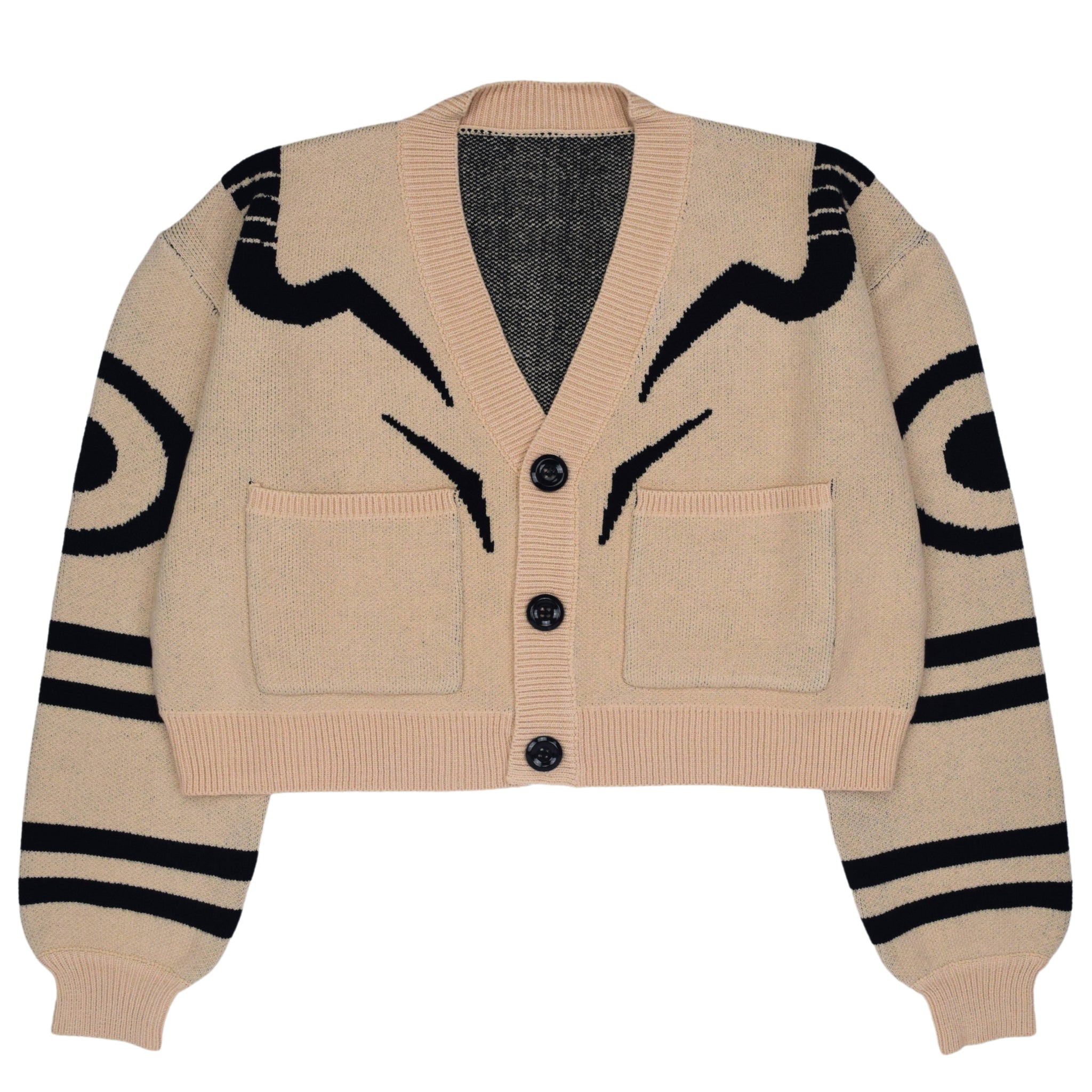 Cropped Beige King of Curses Cardigan
