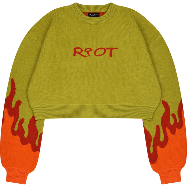 Cropped Flame Sweater
