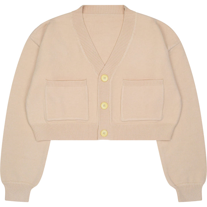 Cropped Beige/Cream/Nude Cardigan