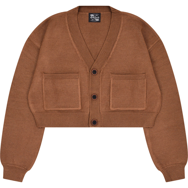 Cropped Brown Envy Cardigan