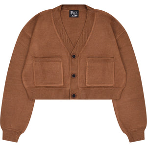 Cropped Brown Envy Cardigan