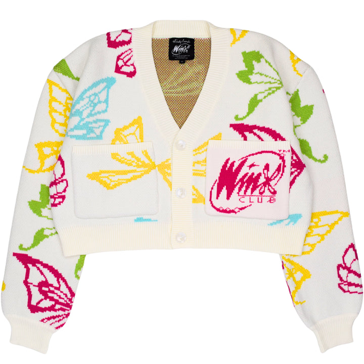 Winx Pattern Cropped Cardigan