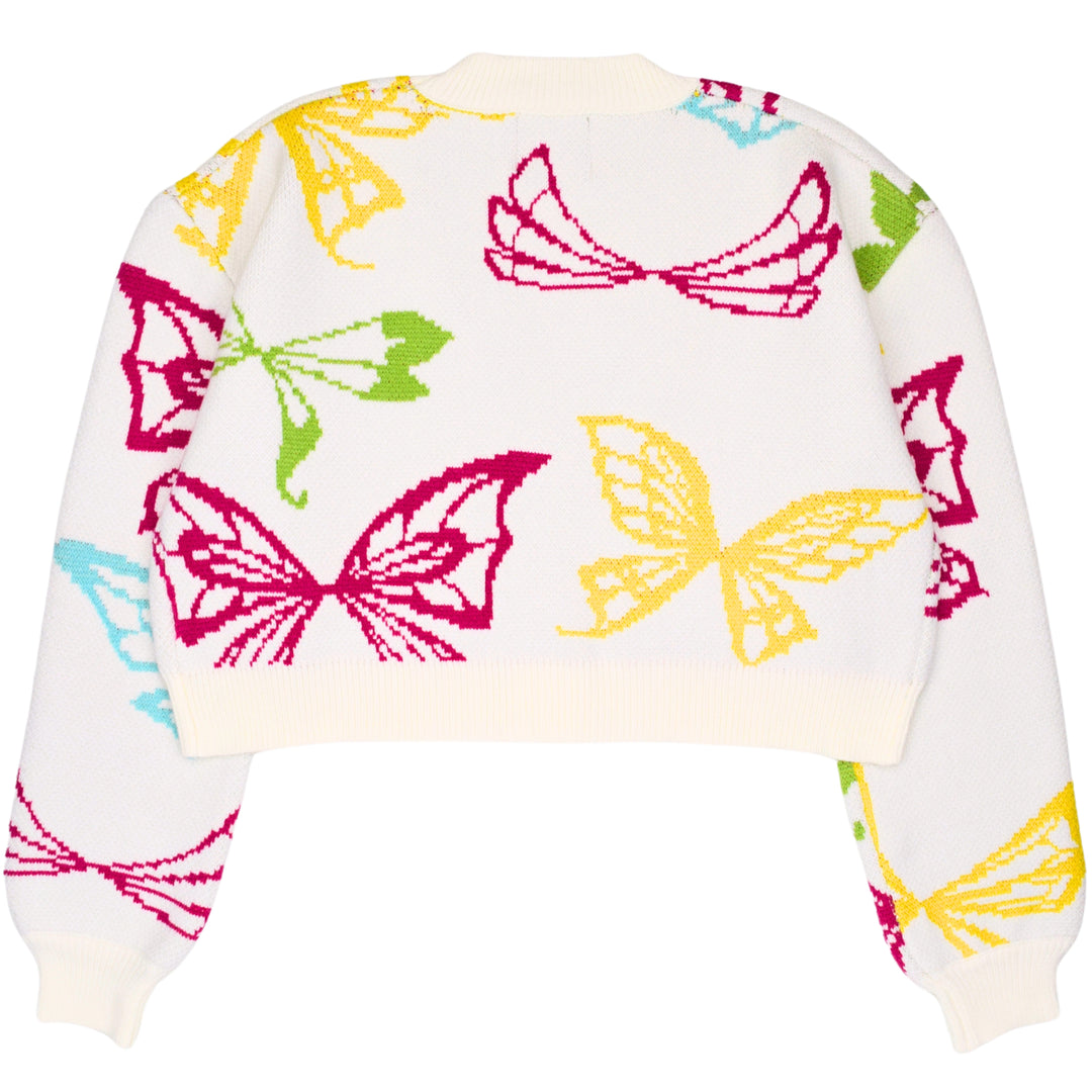Winx Pattern Cropped Cardigan