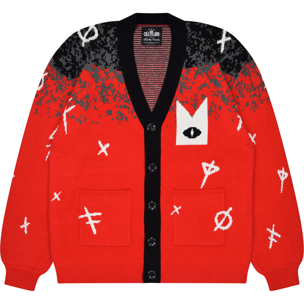 トップス hazama  monster pocket cardigan red s トップス hazama monster pocket cardigan red s hazama monster