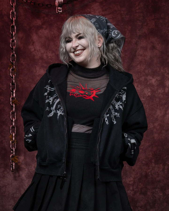Cropped 10 Billion Swords Hoodie