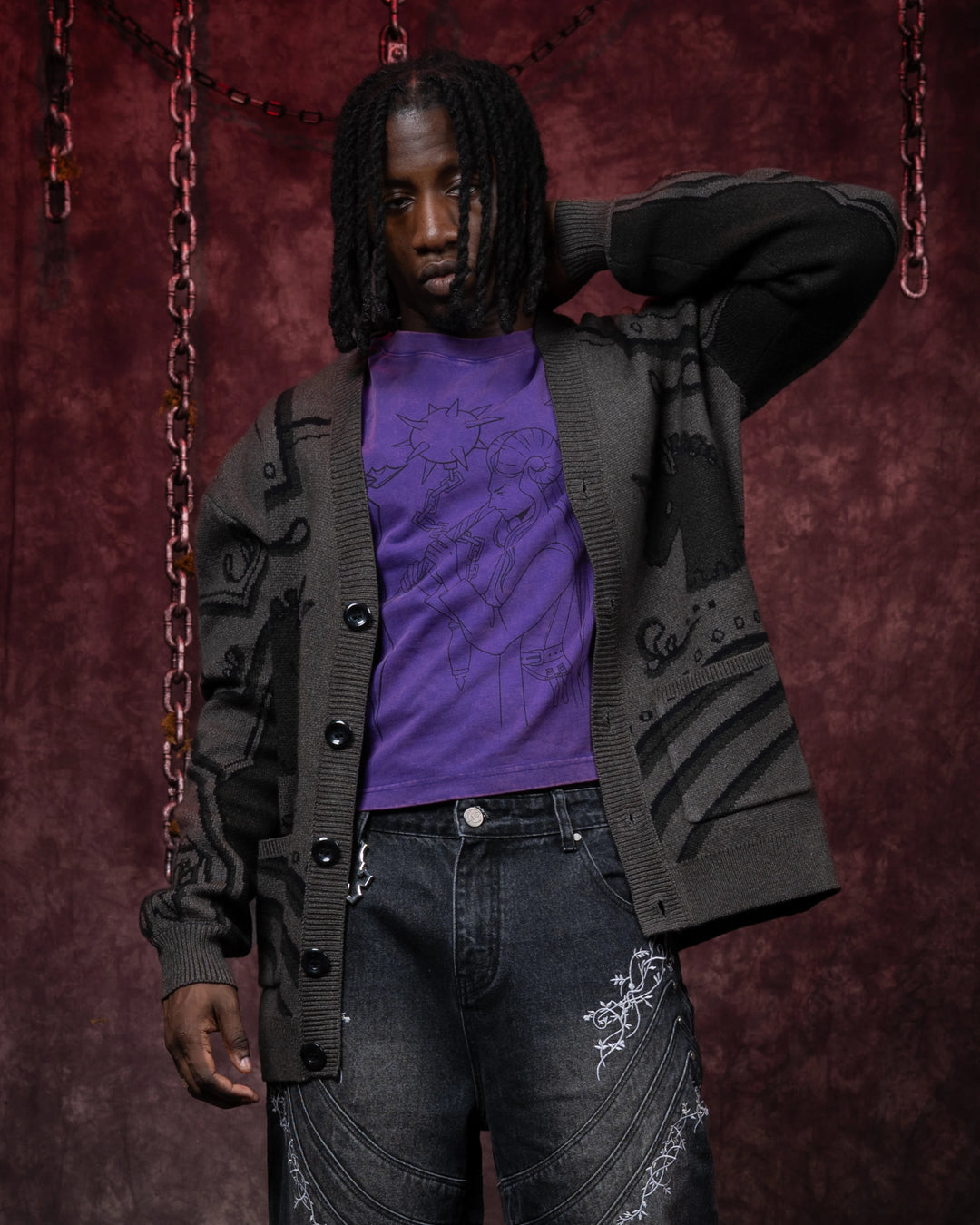 Dark Knight's Armor Cardigan