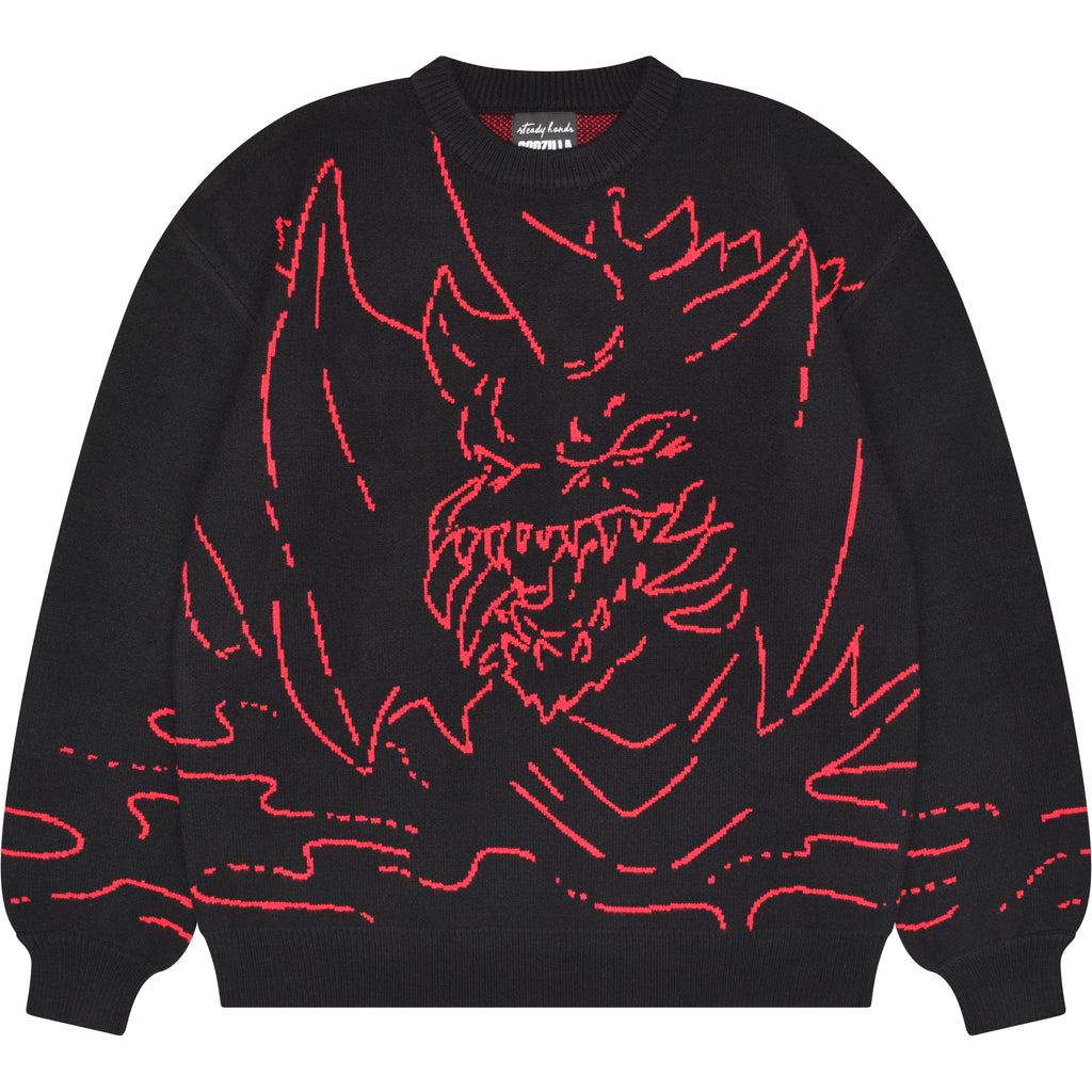 トップス YOKE 23SS GRADATION PRINTED SWEATER Destoroyah Sweater – Steady Hands