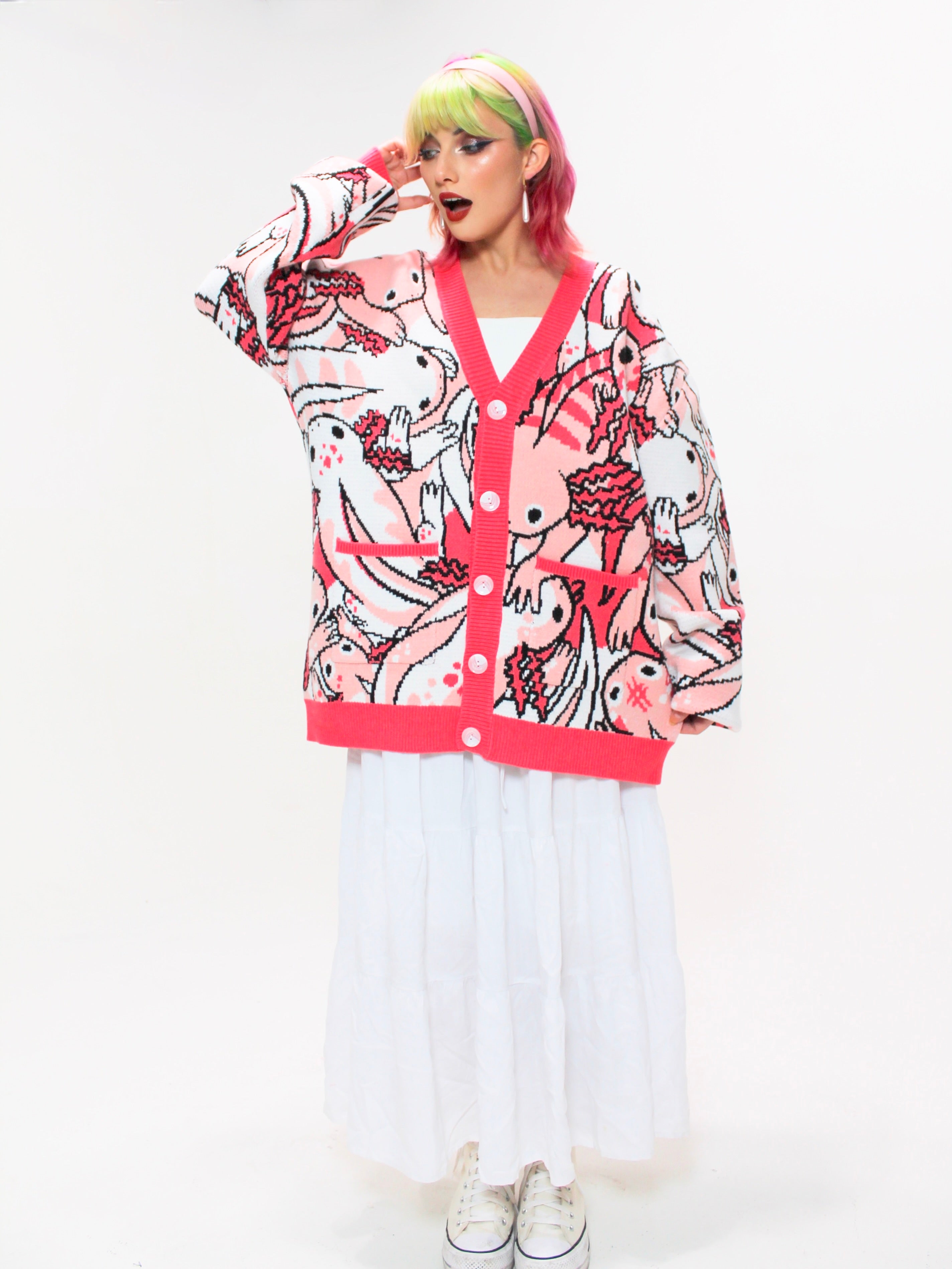 kazutoyo♡ Axolotl Cardigan – Steady Hands